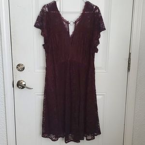 Burgundy Lace Dress